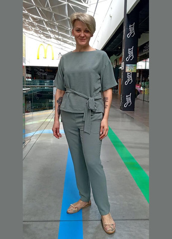 Серая женский летний блузон 2 Льва