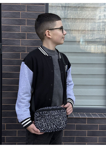 Сумка через плече молодіжна для хлопця горизонтальна графіті чорна No Brand (350613592)