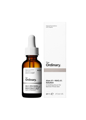 - Aloe 2% + NAG 2% Solution - Сыворотка для лица с алоэ - 30ml The Ordinary (369927192)
