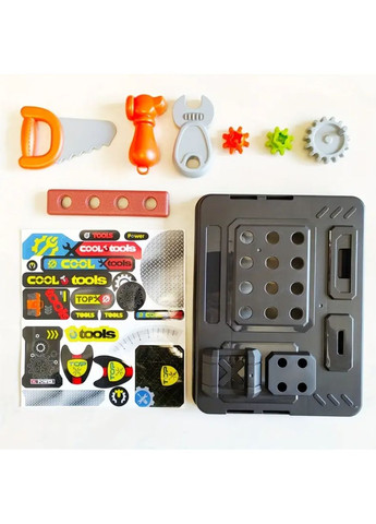 Набор инструментов в кейсе Cool Tools 2в1 – детский станок с чемоданом No Brand (365078322)