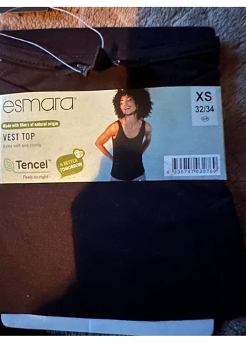Женская черная майка tencel XS Esmara — 392077768