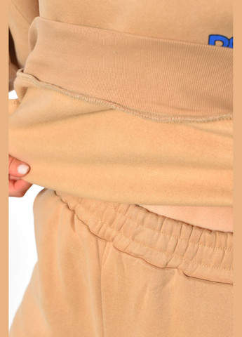 Спортивний костюм жіночий на флісі бежевого кольору Let's Shop (302489023)