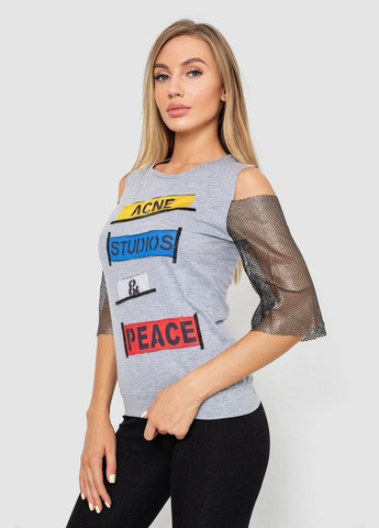 Повседневная женская однотонная футболка Ager 247R027 - (301407407)