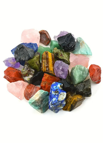 Набір з 10 необроблених цілющих Мадагаскарських кристалів (1 варіант) розмір каменя 18-29 мм No Brand (303628159)