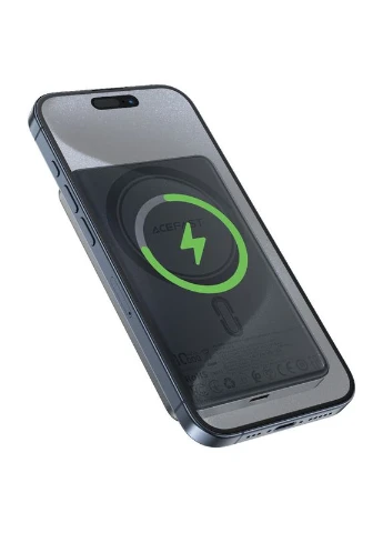 Внешний аккумулятор PD20W ultra-thin magnetic wireless charging power bank 10000mAh, Black (6974316283393) Acefast M12 (361346714)