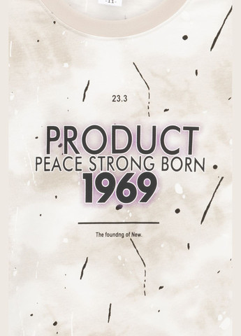 Бежева літня футболка з принтом для хлопчика 1300 134 см (2000990528056s) shop (2000990528056) Yekipeer