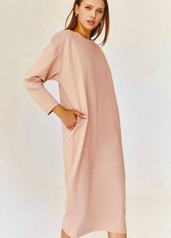 Пудрова сукня Adele однотонна