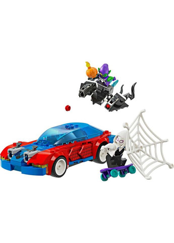 Конструктор Super Heroes Автомобиль для гонок Человека-Паука и Зеленый Гоблин с ядом Венома 227 деталей (76279) Lego (281425681)