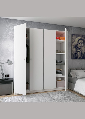 Комплект шаф для одягу з полицями Промо (2 шт.) 180х48х204 см Білий (DRS-011464) Doros (361443807)