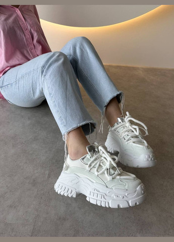 Стильные женские кроссовки No Brand белые демисезоны (322886720)