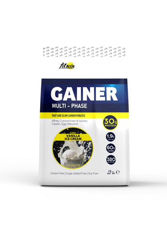 Гейнер Gainer - 1500g Vanilla Ice Cream FitWin (285716189)