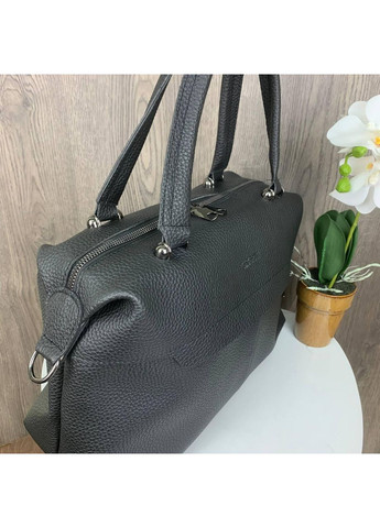 Жіноча сумка екокожа чорна велика ProDobro (363222266)