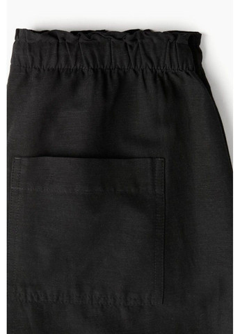 Женские шорты из льняной смеси Н&М (56978) XS Черные H&M (291903287)