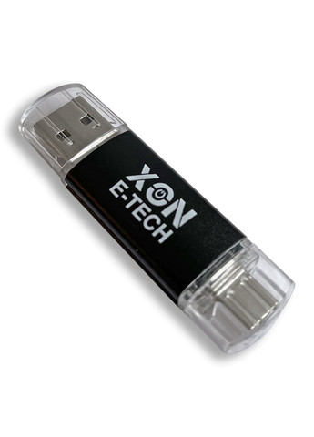 Флеш-накопичувач XON FlashDrive DuoConnect 128GB (USB 3.0 + USB Type-C) Чорний (FX3DX128MB 7577) XON E-Tech (303726376)