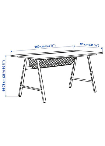 Ігровий стіл ІКЕА UTESPELARE 160х80 см (80507627) IKEA (278406938)