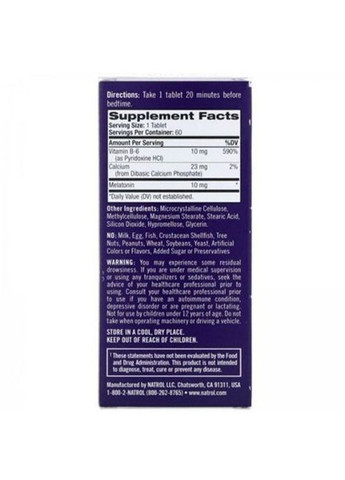 Melatonin Advanced Sleep 10 mg 30 Tabs Natrol (353308871)