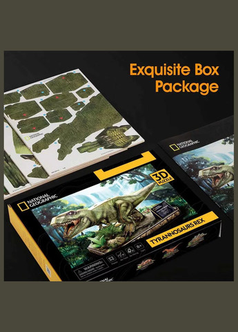 Трехмерная головоломка-конструктор National Geographic Dino Тиранозавр Рекс (DS1051h) CubicFun (333252278)