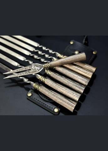 Набор шампуров в колчане Люкс ясень с вилкою 7 предметов 47330143 NB Art (346528246)