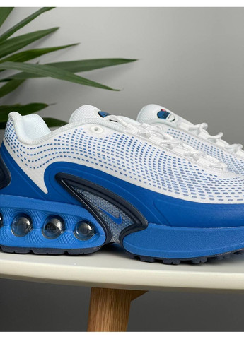 Кросівки жіночі і чоловічі Nike Air Max DN white blue | Найк Аір Макс ДН білі сині No Brand сині демісезони (361019683)