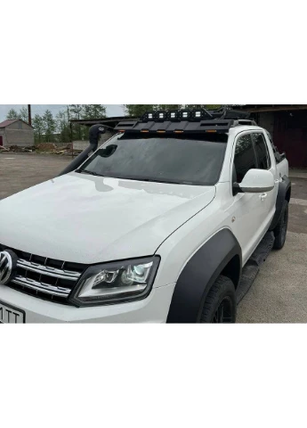 Козырек лобового стекла под багажник DAKAR (LED) для Volkswagen Amarok 2010-2022 гг No Brand (392205330)