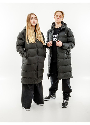 Чорна зимня куртка jackets 1507-black Rains