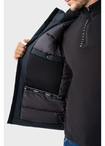 Темно-серая зимняя куртка темно-серая с технологией "windproof" m Avecs