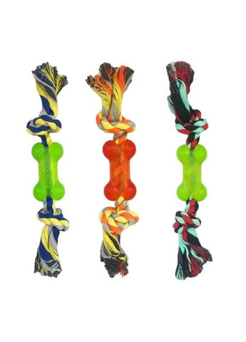 Іграшка для собак Кісточка зі шнурком 32 см (NB1650-03230) колір асорт. (4891650032307) Nunbell (291841721)