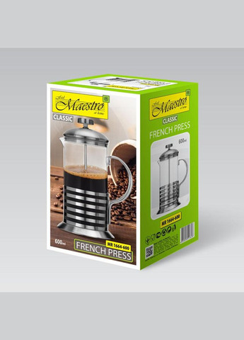 Френч-пресс для чая и кофе 600 мл (MR-1664-600) Maestro (334713883)