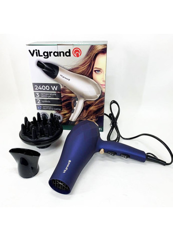 Фен VILGRAND VHD 2424TI. Цвет: голубой No Brand (350937010)