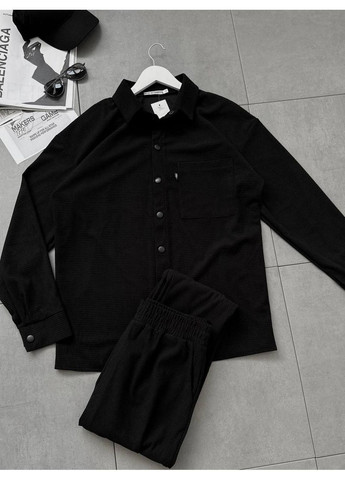 Чорний демісезонний 😎 чоловічий костюм – стиль, що говорить за себе — заміри в описі GD/GL Модний простір