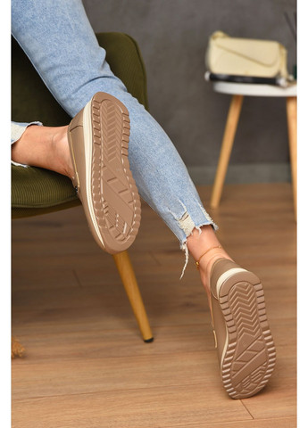 Let's Shop Лоферы женские бежевого цвета лоферы бежевый з искусственная кожа, украина — демисезон (349444180)