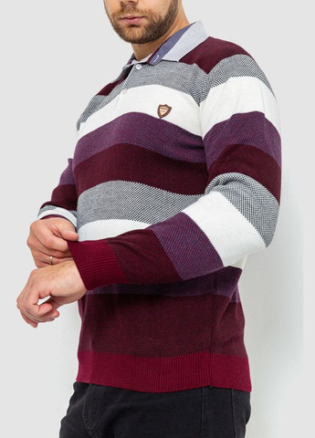 Молочний демісезонний светр-обманка чоловічий в смужку 161r901-1 Ager