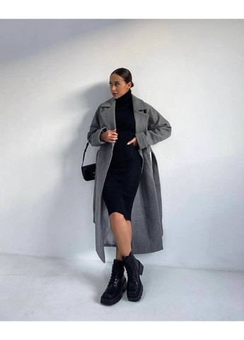 Серое демисезонное ПАЛЬТО ЗИМНЕЕ | ТЕПЛОЕ И СТИЛЬНОЕ | ЗАМЕР В ОПИСАНИИ GD/GL Модний простір