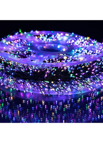 Новогодняя гирлянда комнатная роса 100 м 3000 LED Хвойная лапа зеленый провод Мультиколор D3000L100MGML Garlando (370373387)