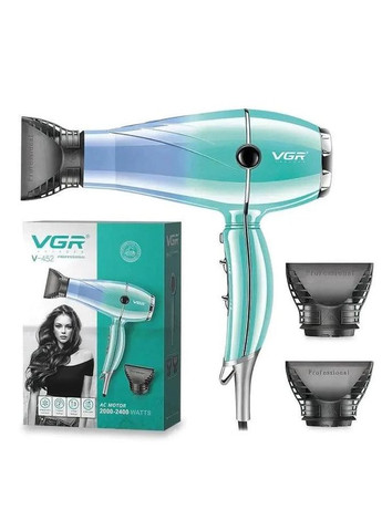 Фен для волос VGR V-453 с двумя концентраторами бирюзовый Jooki (360920772)