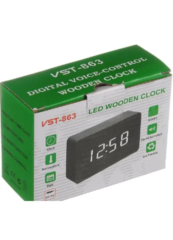 Часы VST 863-4 электронные с LED экраном Черный (777828) VSTank (390041617)