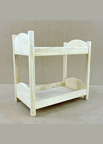 Кровать для кукол из дерева Жизель бланже (КРТ-001301) No Brand (328605704)