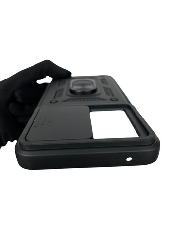 Чехол для A57s 4G бронированный с кольцом со шторкой на камеру на оппо а57с чёрный rg1 Oppo (366023106)