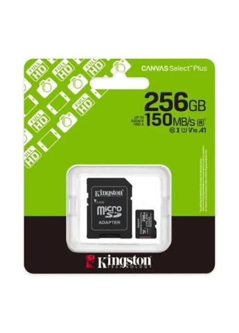 Карта памяти microSDXC 256GB Canvas Select Plus UHS-I R150MBs + SD-адаптер (SDCS3/256GB) Kingston (401995733)