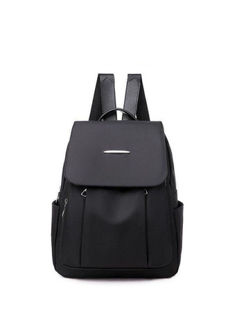 Женский универсальный черный рюкзак с брелком мишкой КиП (277698358)