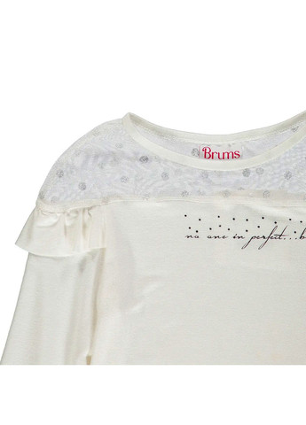 Белый демисезонный лонгслив Brums