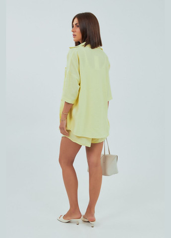 Однотонний костюм з сорочкою та шортами Lurex (339433433)