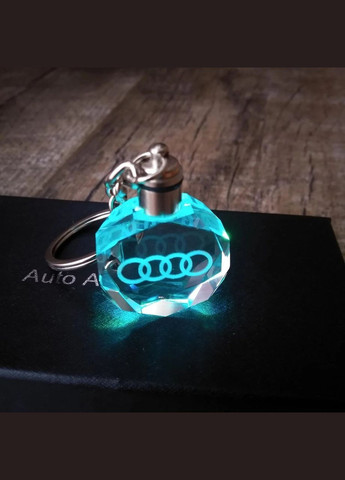 Брелок автомобільний на ключі АУДІ авто брелок з логотипом Audi з підсвіткою (R050871) GF (360768330)