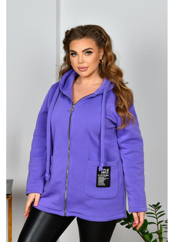 Фіолетова демісезонна жіноча легка курточка із трикотажу тринитки куртка-піджак No Brand