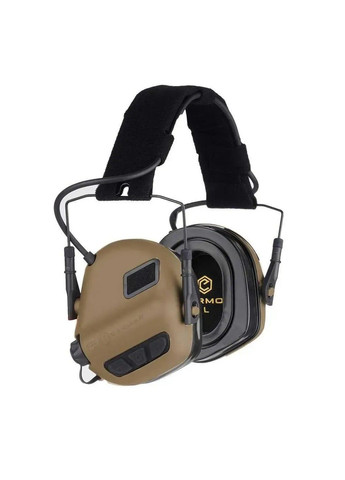 Активные защитные наушники Earmor M31 Plus с креплением Чебурашка Earmor M16A (Койот) No Brand (332636906)