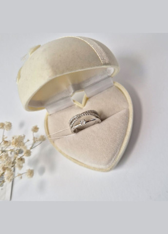 Срібна каблучка з Білими каменями розмір срібло 925 проби Родоване 1405r 3.15г No Brand (347581915)