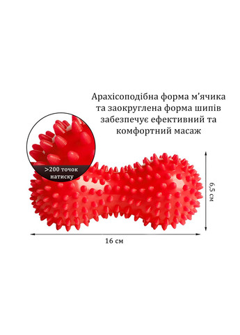Массажный мячик Goober с шипами красный EasyFit (361072892)