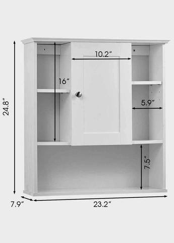 Полиця для ванної з дерева Луттер зефір (ВНП-004720) No Brand (328091250)