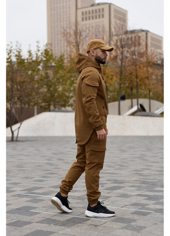 Чоловічий утеплений костюм із Softshell - захист від вітру та вологи, комфорт у прохолодну та морозну погоду койот Intruder (362189204)