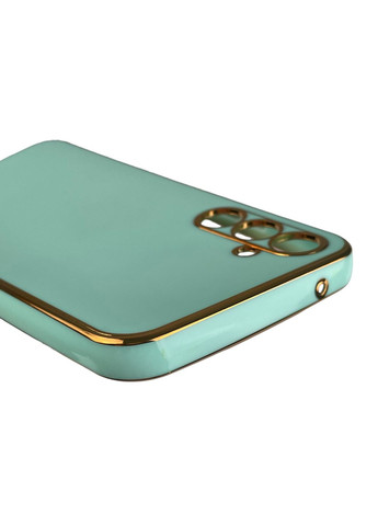 Чохол для Galaxy A34 5G SM-A346E глянсовий із золотою окантовкою із захистом камери на самсунг а34 бірюзовий Samsung (366020857)